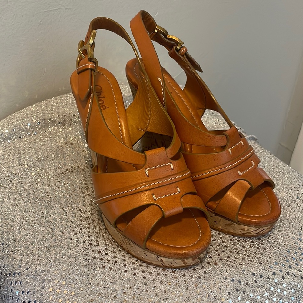 Chloe wedged heels.